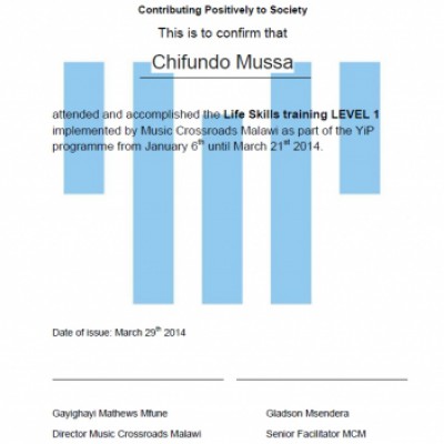 De eerste certificaten uitgedeeld in Malawi